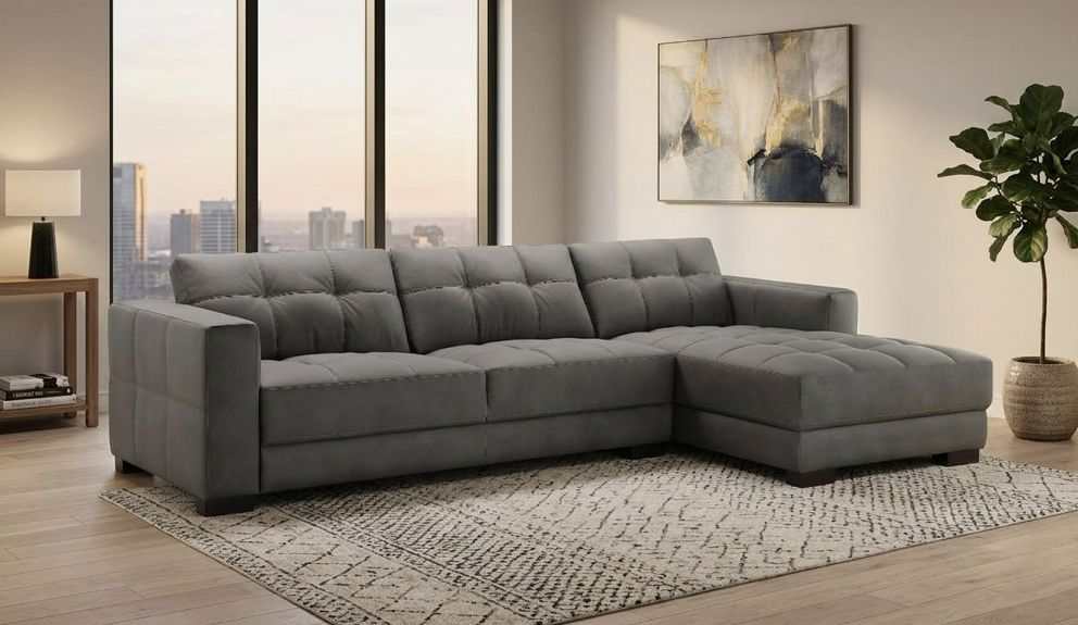 Adeline Sectional Sofa(Dark Gray)